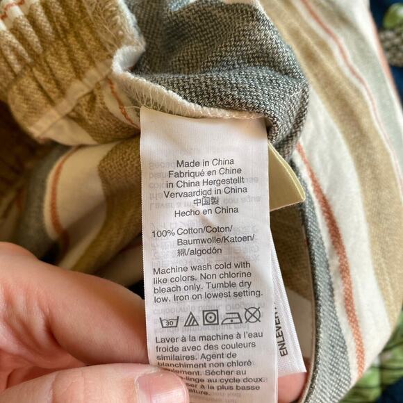 MADEWELL V-Neck Tie-Waist Jumpsuit Cotton Summer Beachy Size 2 Coastal Striped - Picture 10 of 11